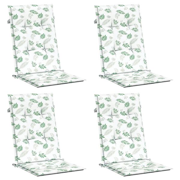 vidaXL Blazine za stole 4 kosi vzorec listov blago