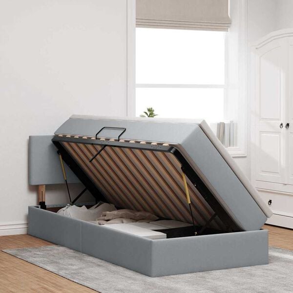 vidaXL Postelja z dodatnim prostorom za shranjevanje in vzmetnico