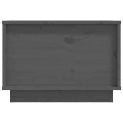 vidaXL Klubska mizica siva 40x50x35 cm trdna borovina