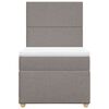 vidaXL Box spring postelja z vzmetnico taupe 80x200 cm blago