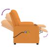 vidaXL Električni masažni stol temno rumeno blago