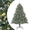 vidaXL Umestno božično drevo Zelena 210 cm PVC, plastika in jeklo