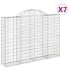 vidaXL Obokane gabion ko&scaron;are 7 kosov 200x30x140/160cm pocinkano železo