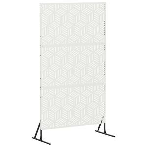 vidaXL Zaslonska za&scaron;čita 100 x 50 x 180 cm Jeklo Bela
