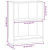 vidaXL Knjižna omara artisan hrast 60x24x76 cm inženirski les