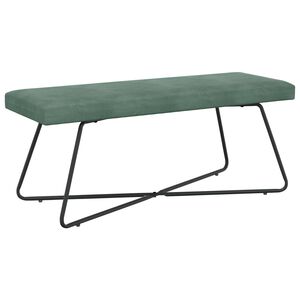 vidaXL klop Enobarvno Morsko zelena 110 x 40 x 45 cm Žamet