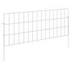 vidaXL Ograja za vrt z žeblji 12 kos 75 x 30 cm Pocinkano jeklo