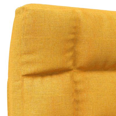 vidaXL Zložljiv talni stol gorčično rumeno blago