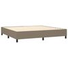 vidaXL Box spring postelja z vzmetnico taupe 200x200 cm blago