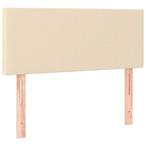vidaXL Posteljno vzglavje krem 90x5x78/88 cm blago