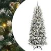 vidaXL Umestno božično drevo Bela 240 cm PVC, plastika, jeklo in PE