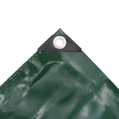 vidaXL Zaščitna ponjava 650 g/m² 3x3 m zelena