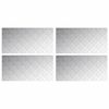 vidaXL Stopnice 4 kos 100 x 50 cm srebrna Aluminij Pravokotna