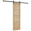 vidaXL Drsna vrata ORKDAL Naravna 61 x 198,5 cm Trdna borovina
