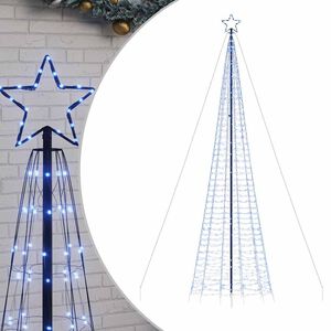 vidaXL LED božično drevo z bodicami 1534 LED modra 500 cm