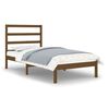 vidaXL Posteljni okvir medeno rjav iz trdnega lesa 75x190 cm