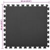 vidaXL Puzzle telovadne podloge 12 pcs Črna 4,32 ㎡ EVA pena