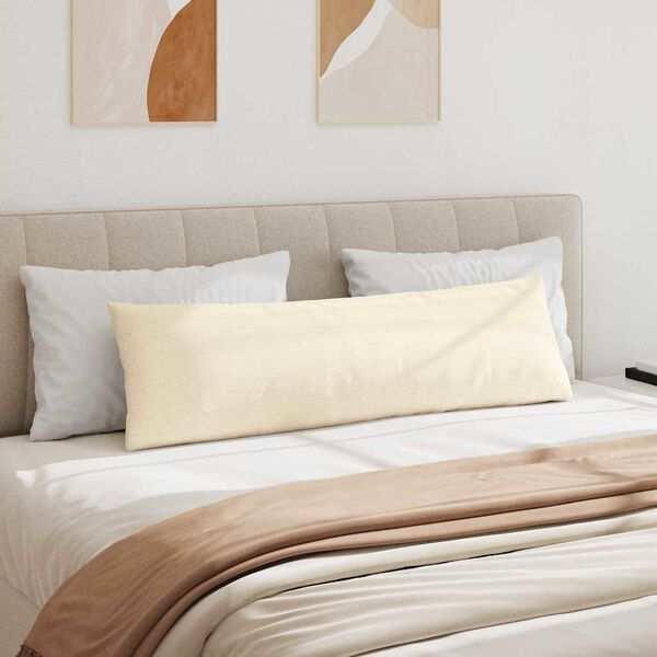 vidaXL Blazine za kavč 2 pcs krema 145 x 40 cm Žametna tkanina