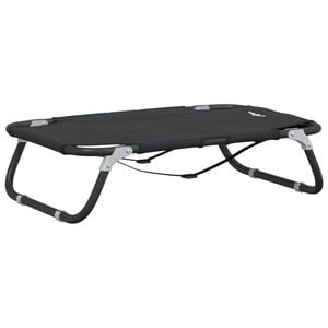 vidaXL Leži&scaron;če za psa 105 x 65 x 18 cm Jeklo Svetlo siva