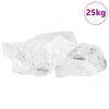 vidaXL Vrtne kamenine Bela 12 cm Steklo