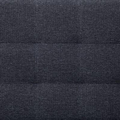 vidaXL Kavč z ležiščem L-oblike temno siv poliester