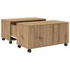 vidaXL Klubska miza Umetni hrast 75 x 75 x 38 cm Inženirski les