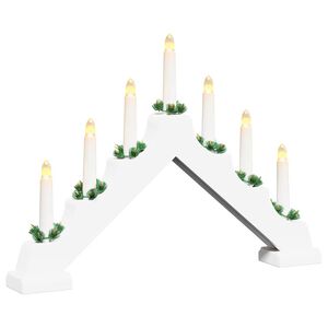 vidaXL Božični svečni most 7 LED Toplo bela 39.5 x 5 x 29 cm