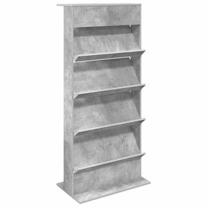 vidaXL Regal za revije Betonsko siva 70 x 41 x 156 cm Inženirski les