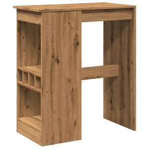 vidaXL Barska miza s policami artisian hrast 90x47,5x103,5 cm inž. les