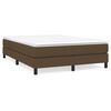 vidaXL Box spring postelja z vzmetnico temno rjava 140x200 cm blago