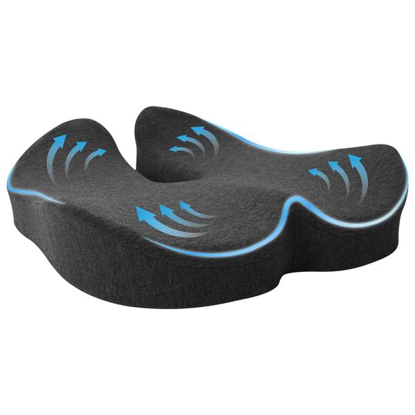 vidaXL Blazina za sedež Temno siva 50 x 43 x 10 cm Spominska pena