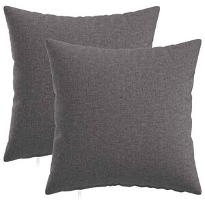 vidaXL Prevleka za blazino 2 kos HEERLEN Svetlo siva 50 x 50 cm Blago