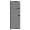 vidaXL Notranja vrata 83 x 201,5 cm Kaljeno steklo in aluminij