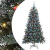 vidaXL Umestno božično drevo Zelena 180 cm PVC, plastika in jeklo