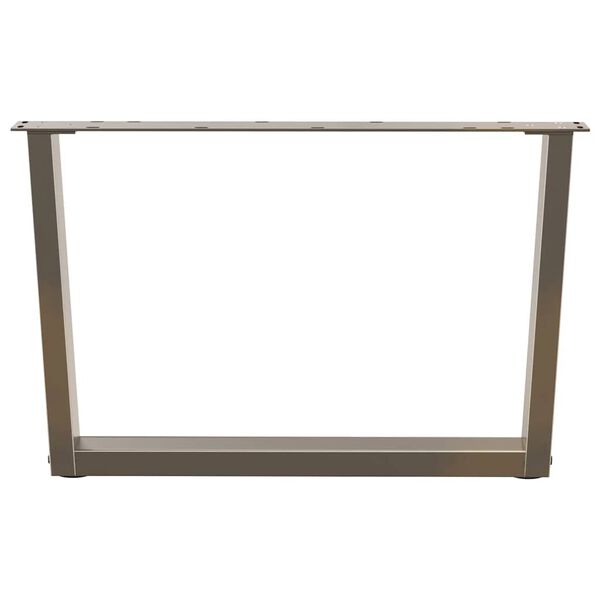 vidaXL Noge za klubsko mizico v obliki črke V 2 kosa naravno jeklo 70 x (42-43,3) cm jeklo