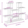 vidaXL Stojalo za rastline 110x25x110,5 cm trden les jelke