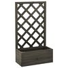 vidaXL Vrtno cvetlično korito z mrežo sivo 50x25x90 cm les jelke