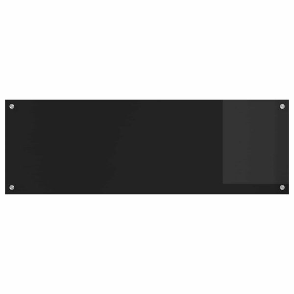 vidaXL Zaščita za kuhinjo Črna 120 x 40 x 0,6 cm kaljeno steklo