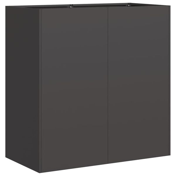 vidaXL Planter Black 80x40x80 cm Hladno valjano jeklo