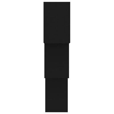 vidaXL Stenske police kocke črne 68x15x68 cm iverna plošča