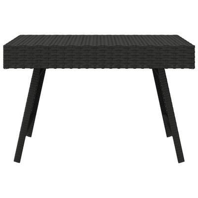 vidaXL Zložljiva stranska mizica črna 60x40x38 cm poli ratan