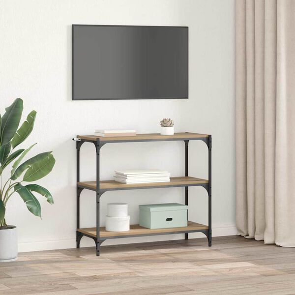 vidaXL Knjigovni omar Umetni hrast 80 x 33 x 70,5 cm