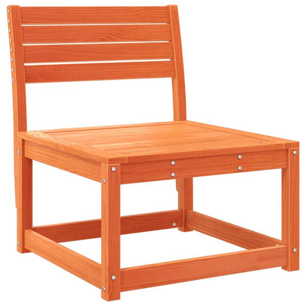 vidaXL Vrtni kavč z blazinami voščeno rjava trdna borovina