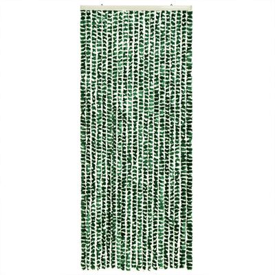 vidaXL Zavesa proti mrčesu zelena in bela 56x200 cm šenilja