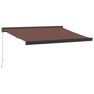 vidaXL Ročno zložljiva tenda rjava 300x250 cm