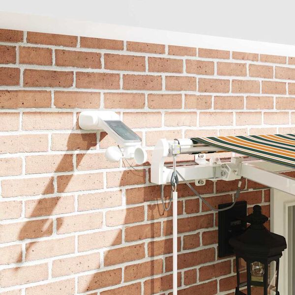 vidaXL Retraktilna tenda z LED lučmi Zelena in Rumena 400 &times; 300 cm