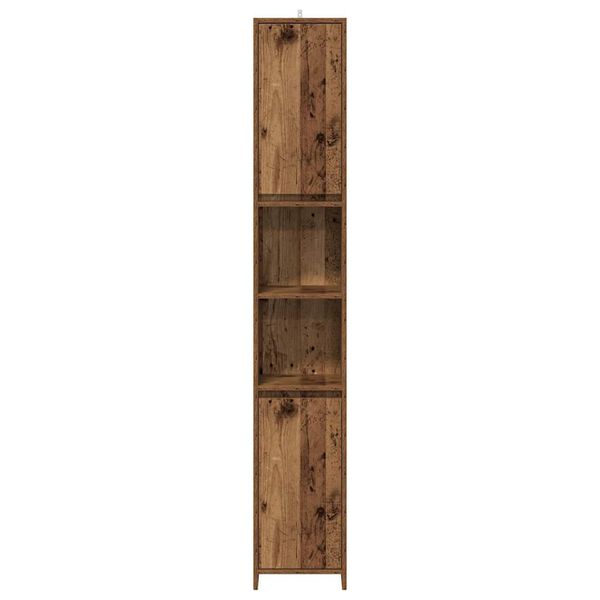 vidaXL Kopalni&scaron;ka omarica Old Wood 30x30x183,5 cm inženirski les