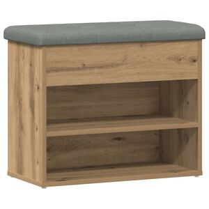 vidaXL Lavica za čevlje Artisan Oak 62x32x50 cm Inženirski les