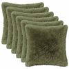 vidaXL Prevleka za blazino 6 pcs HEERLEN Zelena 35 x 35 cm PV flis