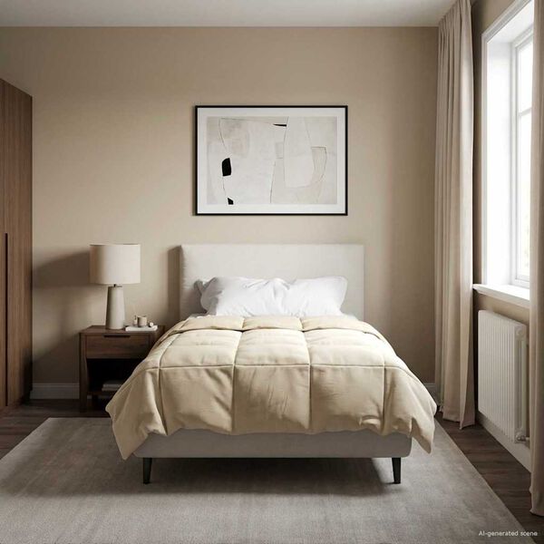 vidaXL Poletna odeja &Scaron;onerisan krema 140 x 200 cm Mikrovlakna